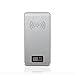 HSX 13000mAh Qi Wireless Power Bank Dual USB Ultra-High Density External Portable Battery Charger pack Smart LCD Display & LED Flashlight for samsung s6 egd s7 note 6 iphone 6s & ipad (Silver)