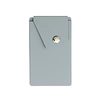 Phone Card Holder,Cell Phone Adhesive Stick on Wallet with Button Sticky on The Phone/Case Back for iPhone,Samsung,LG,Motorola,HTC (Mist Grey)