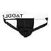 Taddlee Sexy Mens Black Low-Rise Jock Strap Stretch Briefs Thong Underwear Pouch (S,Black)