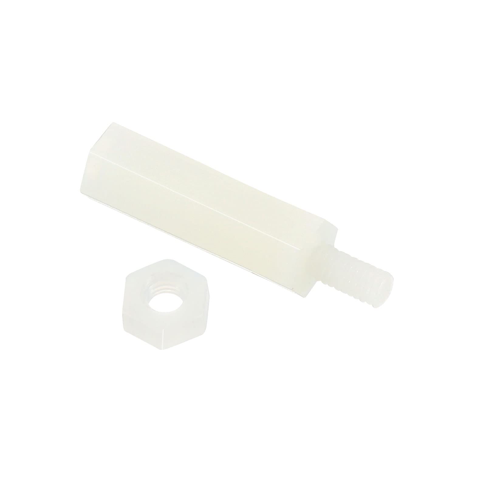 PATIKIL M2.5 Standoff Screws 40 Pack Nylon Hex PCB Standoffs Nuts for Motherboards, Computer Cases, Circuit Boards, Electronics, (15mm+6mm, White)