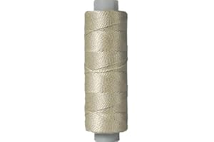 Pearl Cotton Thread by Threadart | 75yd Spools Size 8 | Perle Cotton for Friendship Bracelets, Crochet, Cross Stitch, Needlepoint, Hand Embroidery | Ecru - Color Ecru