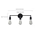Create for Life 3-Light Vanity Lights Black Wall Sconces Vintage Industrial Rustic Bathroom Wall Lighting