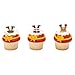 Whimsical Christmas Feet and Hats Cupcake Rings - 24 pc