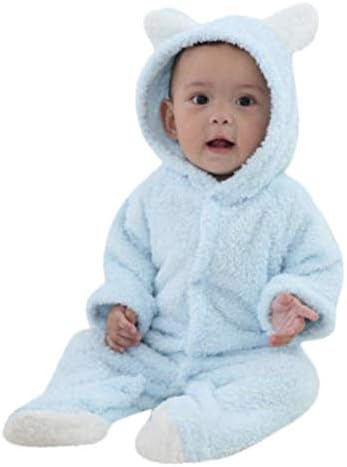 vestitiy Clearance! Unisex Baby Romper Winter Thicken Cartoon Bear Hoodie Bodysuit Snowsuit Onesie Outfit