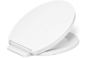 KOHLER K-26802-0 Impro ReadyLatch Quiet Close Round Toilet Seat, White Toilet Seat, Grip-Tight Bumpers, New Home Essentials, Slam Prevention
