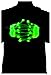 GlowCity Glow-In-the-Dark LED Skeleton Gloves – Flash or Static Light Up Modes (One Size, Green)