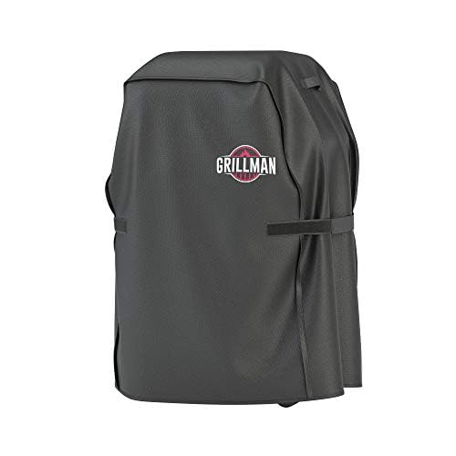 Grillman Barbeque Grill Cover Cover fits Weber BBQ Cover, Brinkmann, Outback and more - Small BBQ Cover Waterproof, Rip-Proof, UV Resistant, Heavy Duty Barbecue Cover (75 x 66 x 109 cm), Black