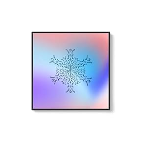 Framed Canvas Wall Art for Living Room, Bedroom Snowflake Theme Canvas Prints for Home Decoration Ready to Hang - 16x16 inches
