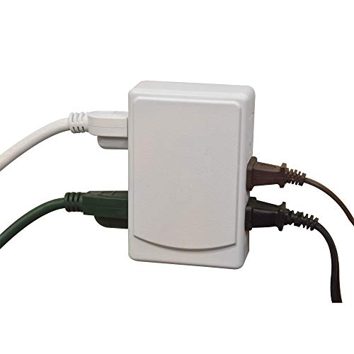 GoGreen Power (GG-16000TSM) 6 Outlet Side Mount Wall Tap Adapter, White - Image 3