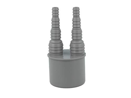 Airfit -50020SN- Doppel-Schlauchnippel DN 50 für Schlauch von 8 bis 19 mm - KS-grau