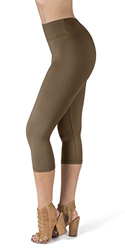 SATINA High Waisted Capri Leggings for Women