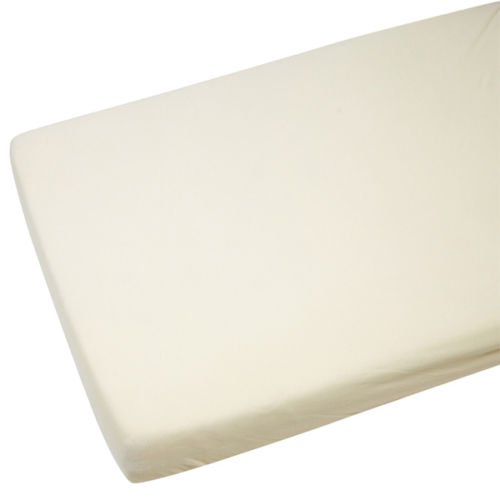 2X Cot Bed Jersey Fitted Sheet for Toddler 100% Cotton 140x70cm Cream-by for-Your-Little-One