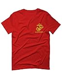 Marines Marine Corp USMC Logo Seal United States of America USA American for Men T Shirt (Red, X-Large)