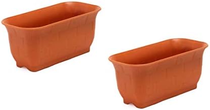 KOLKATA ORCHID ONLINE UV RESISTANNT Terracotta Color Oval Bonsai Planter - Set of 3