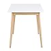 GreenForest Dining Table Mid Century Modern Rectangular Kitchen Leisure Table with Solid Wooden Legs 47.2'' x 27.6''x 30'', White