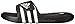 adidas Unisex Adissage Cloudfoam Slides Sandal, Black/White/Black, 7 US Men