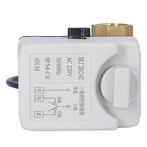 Ball Valve 3 Way Motorized DN20 3 Wire 3/4in AC220V Brass Electric Actuator for Industrial Use