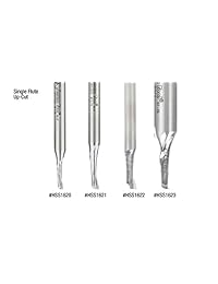 Amana Herramienta hss1644 HSS espiral Flauta doble up-cut de corte de aluminio 1 2 D x 1   1 4 CH X 1 2 inch SHK Router Bit