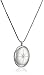 Amazon Collection Sterling Silver Oval Starbust Diamond Locket Necklace, 18