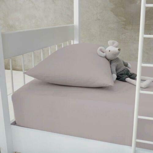 Percale Bunk Bed Fitted Sheet 2ft 6" (76cmx190cm) Caravan Campervan - Small Single Bed POLY COTTON (SILVER) — image 1