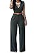 Pink Queen Women's Sleeveless V Neck Long Loose Belted Jumpsuits Rompers