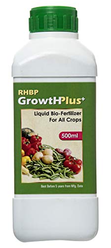 RHBP – Growth Plus Liquid Bio-Fertilizer for All Crops 500 ml, Perfect to Use On Indoor/Outdoor Plants – Organic Certified by KSOCA RHBP – Growth Plus Liquid Bio-Fertilizer for All Crops 500 ml, Perfect to Use On Indoor/Outdoor Plants – Organic Certified by KSOCA