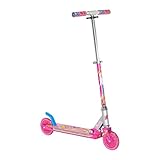 Barbie Folding Scooter with LED Deck, Silver/Pink
