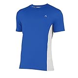 Arctic Cool Mens Crew Neck Instant Cooling Shirt with Mesh Side Panels, Large, Polar Blue