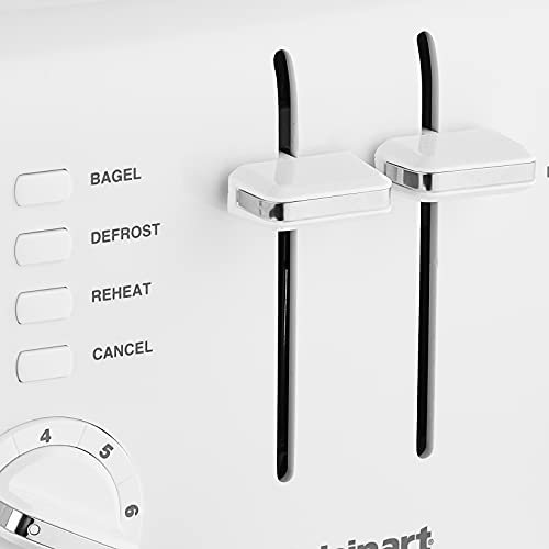CUISINART 4-SLICE COMPACT PLASTIC TOASTER, WHITE, CPT-142P1