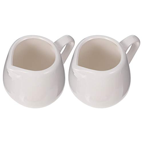 Cabilock 2Pcs 70Ml Brocca per Latte in Ceramica Brocca per Latte in Porcellana Brocca per Latte con Manico Cucina…