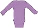 Boys Girls Baby Bodysuit made with Organic Cotton - Long Sleeve Kimono Style with Side Snaps Bodysuit and Gloved Sleeve - Purple 3M