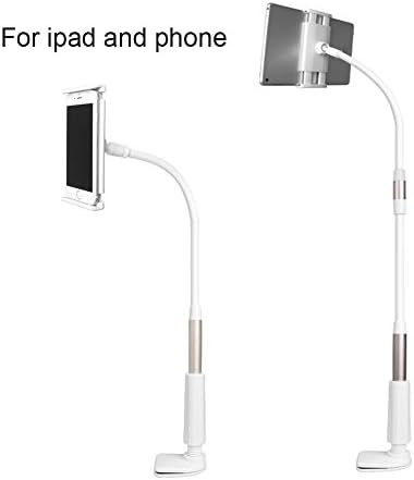 REAK Cell Phone Clip Holder, Tablet Stand Holder, 360 Rotating Flexible, Three Sections Long Arm Holder for Cell Phones, Tablets & E-Readers, Adjustable Height, Flexible Mount Holder