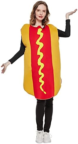 Disfraz De Salsa Kétchup Para Adultos – Túnica Divertida De Comida – Ideal Para Halloween Y Fiestas De Pareja (Talla Única)