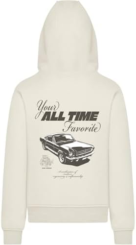 Sweat à Capuche All Time Favorite pour Homme - Coupe Droite - en mélange de Coton et de Polyester - Look Streetwear décontracté - avec Capuche et Poche Kangourou pour Le Quotidien et Les