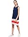 ROMWE Women's Casual T-Shirt Sleeveless Swing Dress Tunic Tank Top Dresses Navy L