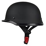 Half Motorcycle Helmet German Style Skull Cap Half
