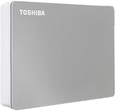 Toshiba Canvio Flex 4TB Portable External Hard Drive USB-C USB 3.0 Silver