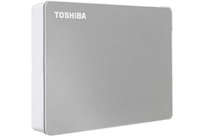 Toshiba Canvio Flex 4TB Portable External Hard Drive USB-C USB 3.0, Silver for PC, Mac, & Tablet - HDTX140XSCCA