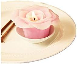 "Signature Rose" Lavender Rose-Shaped Scented Candle with Dish