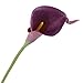 Luyue Calla Lily Bridal Wedding Bouquet Head Lataex Real Touch Flower Bouquets Pack of 20 (Dark purple)