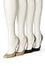 Hue Women's 4 Pair Microfiber Liner, Asst, Size 2