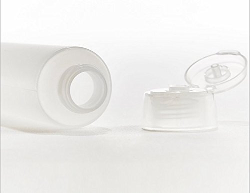 6PCS 50g White Empty Travel Refillable Plastic Soft Tubes Bottle Packing Make up Cosmetics Container For Facial Cleanser Shampoo Cleanser Showe Body Lotion