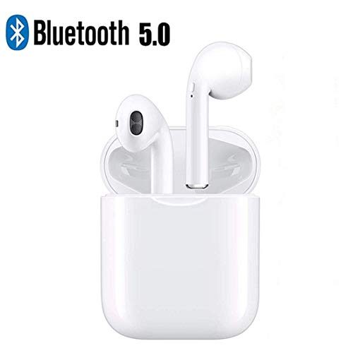 Wireless Headphones, Bluetooth Earbuds True Wireless Earphones Stereo Sports Headsets with Charging Case Noise Cancelling Sweatproof Earpiece for Smartphone