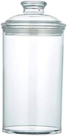 Clear Storage Jars Containers with Airtight Seal Bamboo Lid for Bulk Food Storage, Modern Design Kitchen Canisters Coffee Beans Jar 36oz