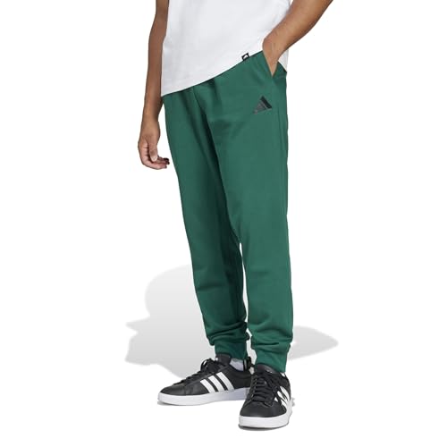 adidas Men's Essentials FeelCozy Fleece Pants, Collegiate Green/Black, 3X-Large…