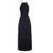 Women's Sleeveless Long Floor Length Vest Maxi Slim Beach Dress (X-Large, Navy Blue)
