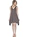 Huiyuzhi Women's Front Zip Sleeveless V Neck Irregular Hem Dress