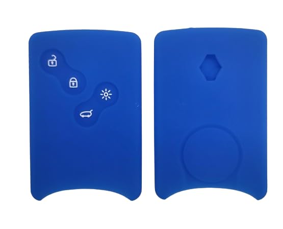 StyleC Remote car key cover compatible with Renault (Blue)