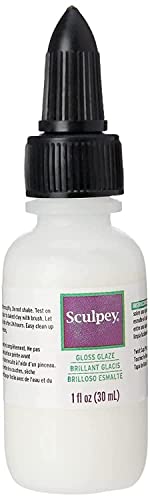 Sculpey® Gloss Glaze, Non Toxic, 1 fl oz. bottle with precise flow twist cap. Will add a glossy finish to your baked polymer oven-bake clay creations!