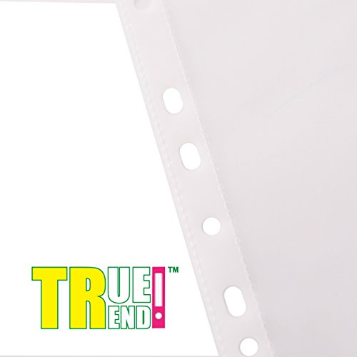 TRUETREND Clear Standard Sheet Protectors | 11 Reinforced Binder Ready Holes – Great for Document Storage, Reports and Presentations – Crystal Clear + A4 Size, Box of 100 - Thumbnail 2